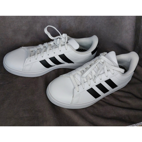 Adidas Black/White Cloudfoam Sneakers - Picture 1 of 9